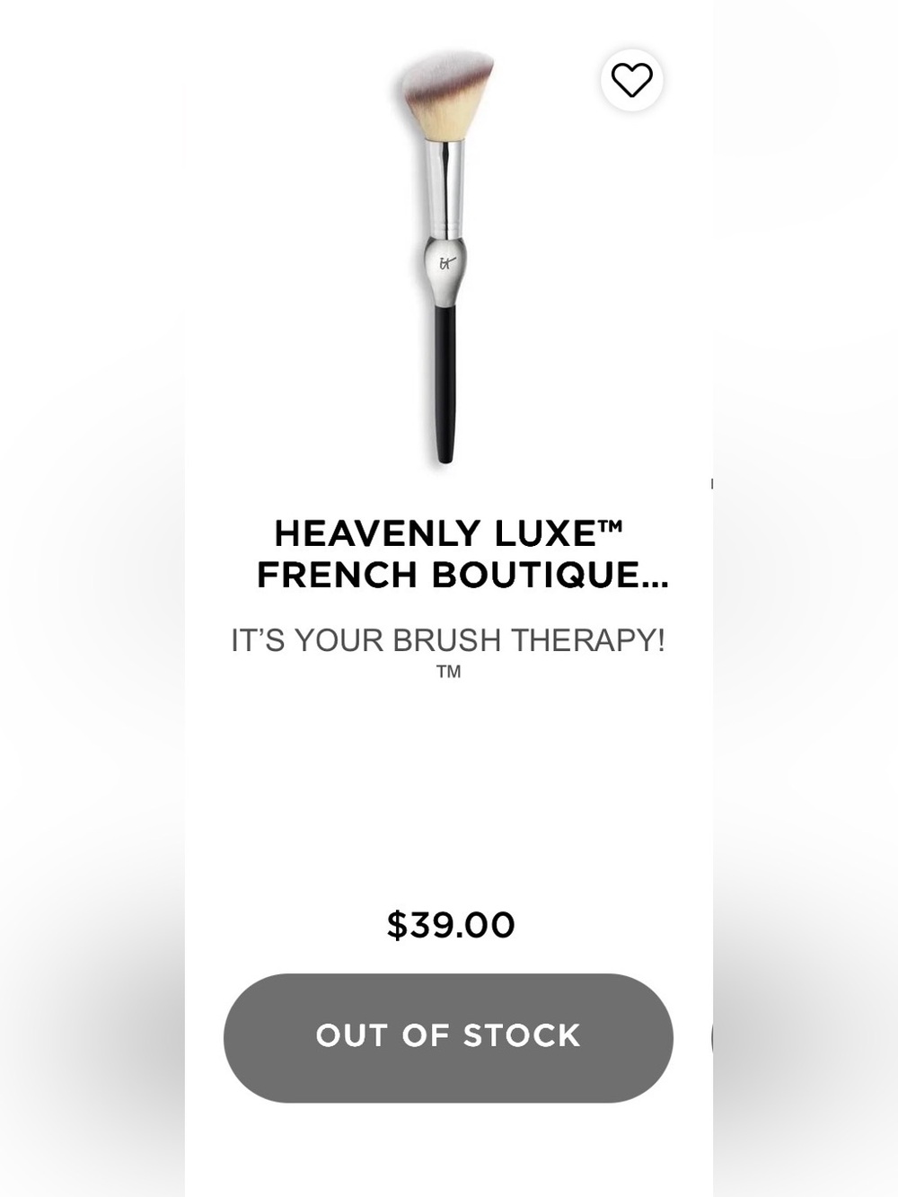 It Cosmetics Heavenly Luxe Large Powder/Blush Makeup Brush-NWT